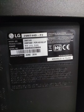 Monitor LG 29 cali 29MT44D-PZ na czesci