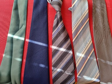 Krawat krawaty Vintage retro zestaw 5 sztuk 