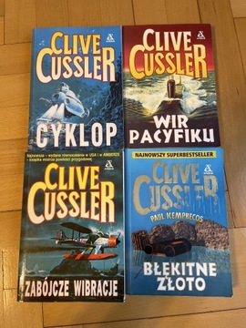 Clive Cussler - pakiet 4 książek : Cyklop, Wir, Złoto, Wibracje