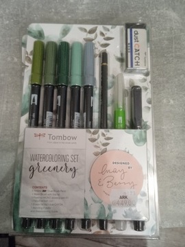 Pisaki akwarelowe Dual Brush - Tombow - Greenery