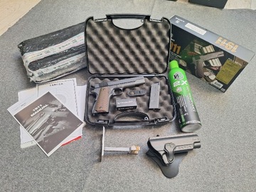 Colt 1911 KJW Green Gas, + Dodatki 