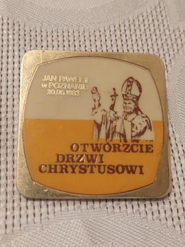 JAN Paweł II Pamiątkowa ODZNAKA Poznań 1983r