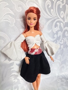 Bluzka hiszpanka i spódnica dla lalki Barbie 