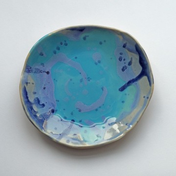 ceramiczna miska rękodzieło handmade niebieska