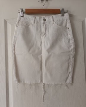 Spódnica biała imitująca jeans