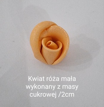 Kwiat róża wykonany z masy cukrowej