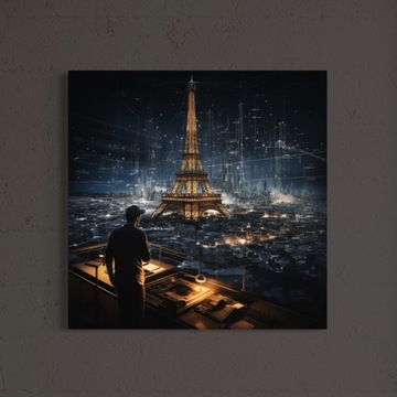 Obraz na płótnie. Paryż Wieża Eiffla 50x50cm