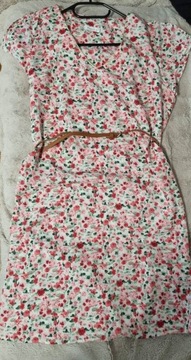 Sukienka kwiatki różyczki Noemie  M/38 z paskiem 