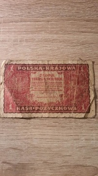 Banknot Jedna Marka Polska 1919 rok