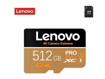 Nowa Karta Pamięci MicroSD 512gb Lenovo Pro+ 4K