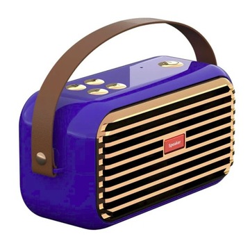 CYBORIS Retro radio z głośnikiem Bluetooth, drewno orzechowe