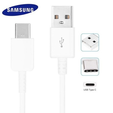 NOWY 120 cm Samsung kabel USB typ C biały