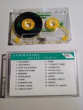Grubcio 101 - kaseta  Commodore 64 składanka gier