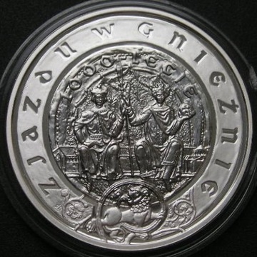 Polska 10 złotych 2000 - zjazd Gniezno - srebro