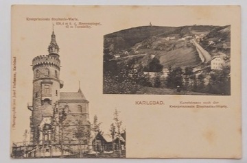 Zabytkowa pocztówka z ok.1900, Karłowe Wary