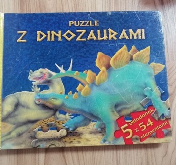 Puzzle 3d, dinozaury 5 obrazków 