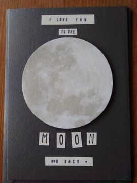 Kartka okolicznościowa ręcznie robiona Księżyc