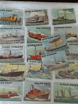 TOPPS Collectors Cards  -Łodzie , Statki 1950 rok
