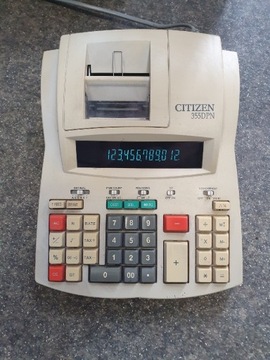 Duży Kalkulator z drukarką Citizen 355DPN