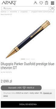 Długopis Parker Duofold prestige blue chevron GT