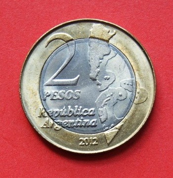 2  Peso  2012 r  -  Argentyna  Malwiny  Stan !!  