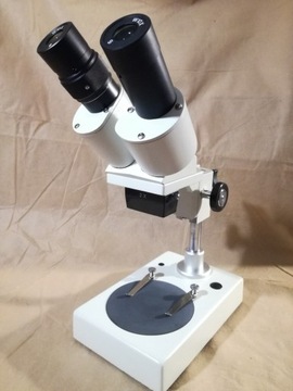 Mikroskop stereoskopowy 20x 3D stereo pzo mst-130 okulary 10x Delta UKOS