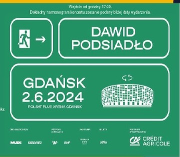 2 Bilety na Dawida Podsiadło - Gdańsk 02.06.2024