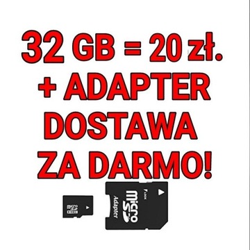 MicroSD 32 GB Nowy+AdapterSD PrezentDostawaZaDarmo