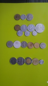 Monety Austria NRD Włochy Francja
