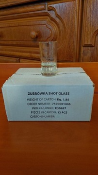 Żubrówka Shot Glass Kieliszki Shoty 12 Sztuk 40 ml