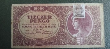  Banknot 10000 Pengo 1945 "ZNACZEK"