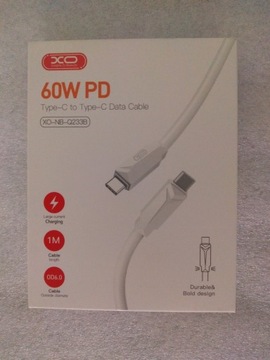 Kabel przewód USB-C/USB-C 60W PD 1m XO-NB-Q233B