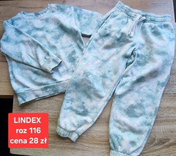 Komplet dresowy Lindex 116 dresowy bluza spodnie 
