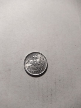 Hiszpania 5 centavos 1945 ładnie zachowana