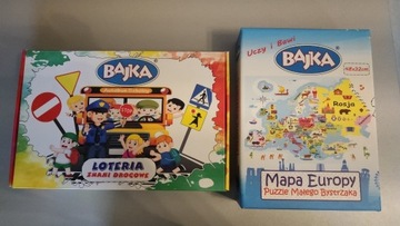 Gry edukacyjne Loteria + puzzle edukacyjne Europa