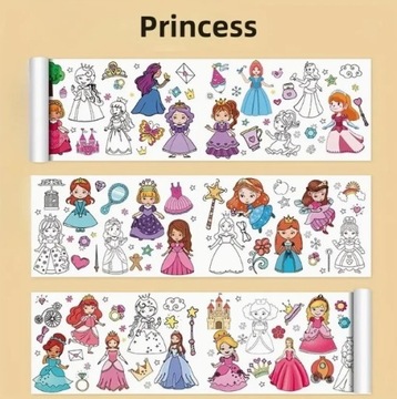 Rolka do malowania Doodle dla dzieci - Księżniczka