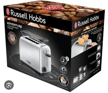 Toster Russell Hobbs Adventure srebrny/szary 850 W