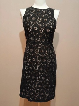 Czarna koronkowa sukienka H&M L