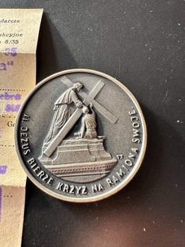 MEDAL SREBRO DROGA KRZYŻOWA STACJA II