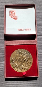 Medal 100 lat ruchu robotniczego etiu legitymacja 