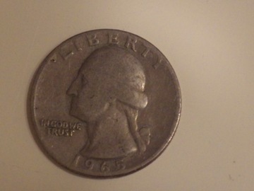 Moneta USA 25 centów Liberty QUARTER DOLLAR 1965