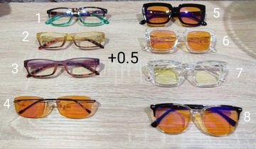 Okulary korekcyjne plusy + 0.50 z etui 