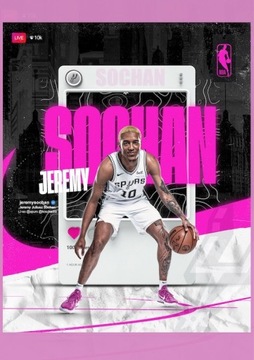 plakat NBA Jeremy Sochan SAN ANTONIO SPURS