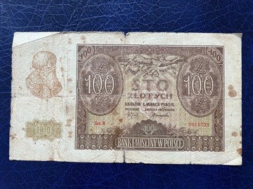 100 zł 1940 seria B - oryginalny