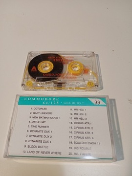 Kaseta Commodore 64 "GRUBCIO" składanka 33