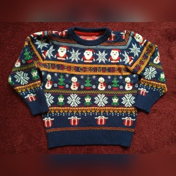 Świąteczny sweterek TU R. 3-4 lat