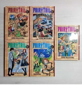 Mangi Fairytail tom 1-5 PL ZESTAW