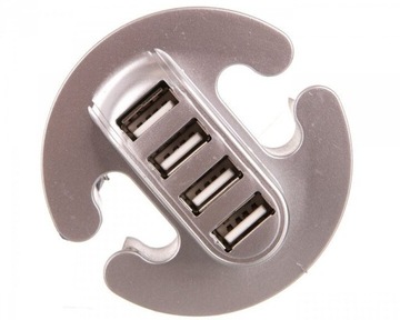 GTV HUB USB 4 porty Srebrny 1m USB 2.0