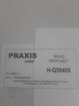 Toner Praxis H-Q5949X HP LJ 1320/3390/3392) 