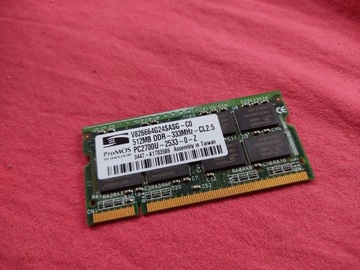 PAMIĘĆ DDR 512mb 333Mhz W JEDNEJ KOŚCI 